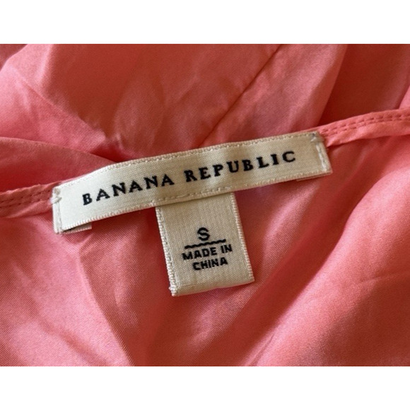 Banana Republic Womens Top Silk Ruffle Cami Small Blouse Fairy Flowy Summer - Picture 6 of 8